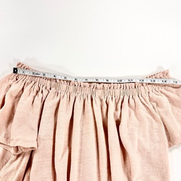 Aritzia Wilfred sartre pink off the shoulder linen swing top S - Picture 8 of 10
